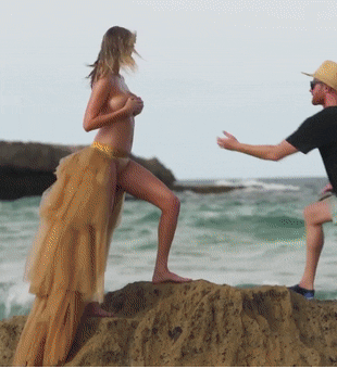 Flashback Friday – Kate Upton Hit By a Wave Topless!