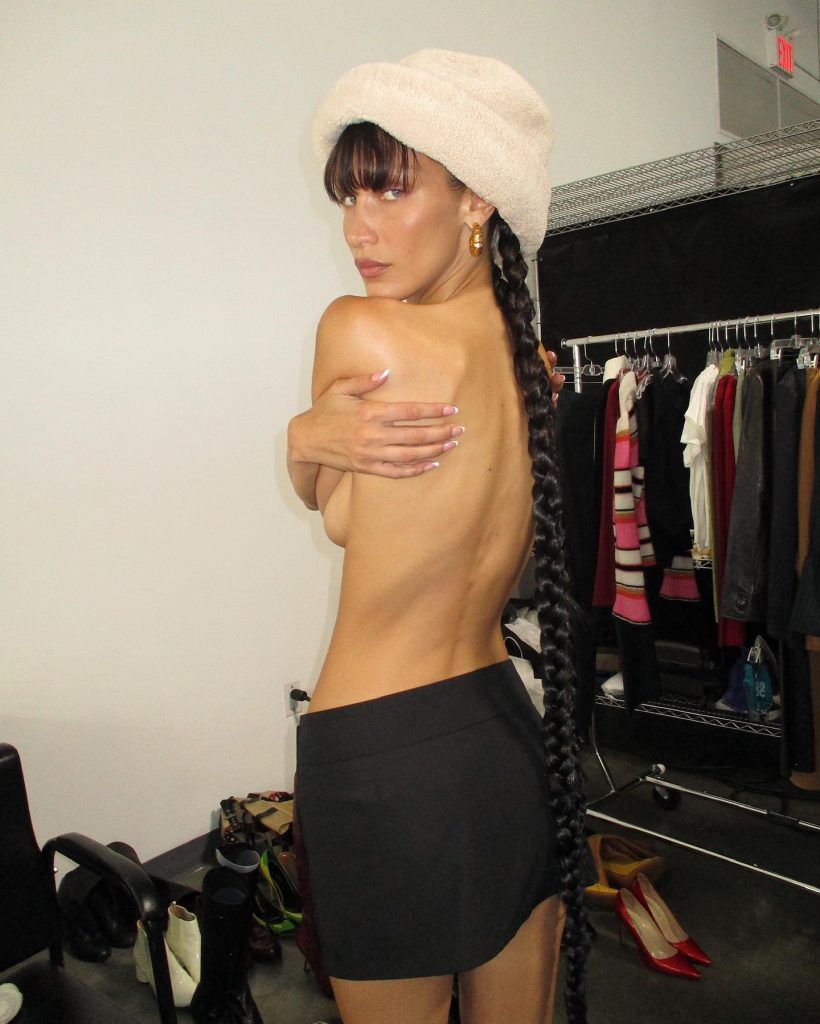 Bella Hadid Takes her Top Off!