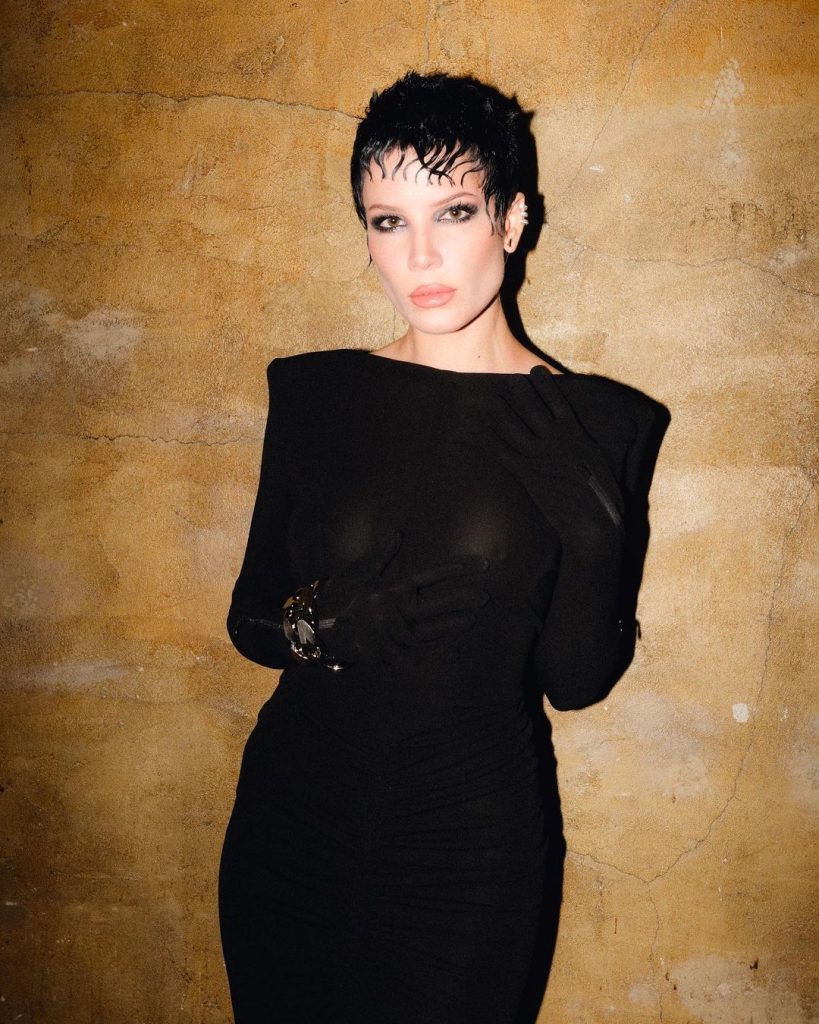 Halsey Parties in a See Through Dress!