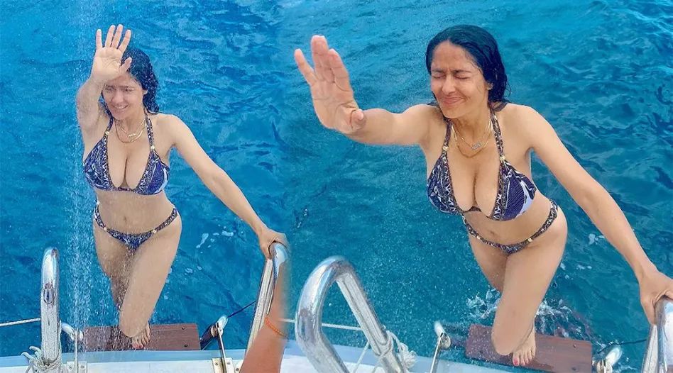 Salma Hayek Flaunting Her Enviable Big Breasts and Other Fine Things!